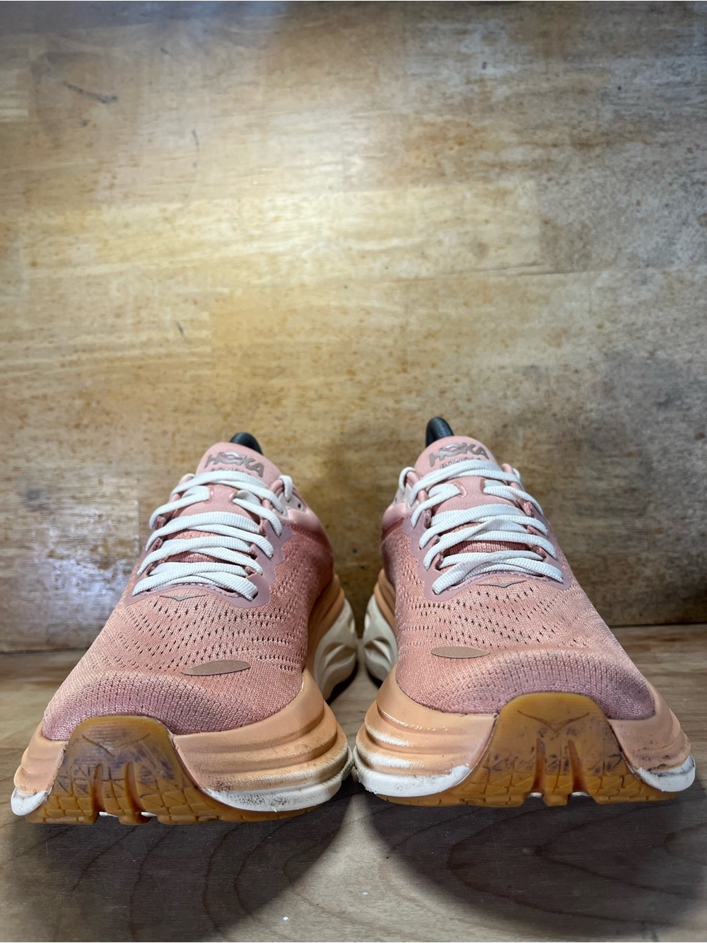Hoka One One Bondi 8 Womens Size 7.5 Running Shoes Sneakers Sandstone Cream - Picture 2 of 12